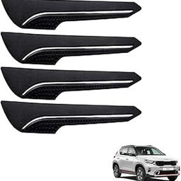 Autokaar Car Front and Rear Bumper Corner Guard Protection Chrome Line Universal for Kia Seltos/Carens/Sonet/EV6 - Set of 4-image-57