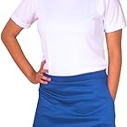 Women's Dryfit Tshirt & Flared Skater Skirt with Shorts for Tennis, Pickle Ball, Badminton & Other Sports-image-87