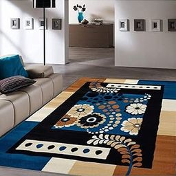 Carpet 5x7 FEET Antislip New Carpet Decor Home Furnishing Material polypropelene Blue Colour-image-55