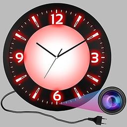 Spy Mission WiFi Wall Clock Spy Camera Premium 4k HD Quality Stylish Hidden Camera with Live Viewing 2024 New Version 32gb inbuilt Memory Long Recording 1080P HD Camera for Indoor Home and Office-0
