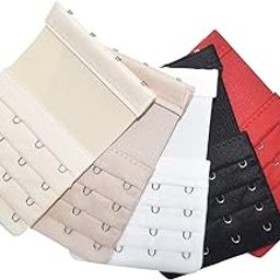 Elastic Back Bra Extender 4 Hook 3 Row 3/4" Stretchy Extension Tape Multi Color-50