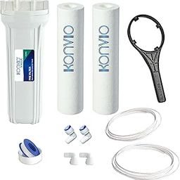 KONVIO NEER Pre Filter for Water purifier for All RO Water Purifier, External Prefilter kit with 2 spun candles (Pre- Filter Kit, White)-84