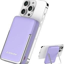 Ambrane 10000mAh MagSafe Powerbank with Stand 22.5W Wired & 15W Wireless Fast Charging Dual Input (Type-C & Lightning) | Triple Output | for iPhone 16/15/14/13/12 & Android Devices (PB11, Purple)-30