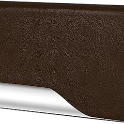Akshar Enterprisee Small Pocket-Sized Metal ID, Credit-Debit Card Holder with Magnetic Shut Button for Men & Women - Brown WL609-A-image-37