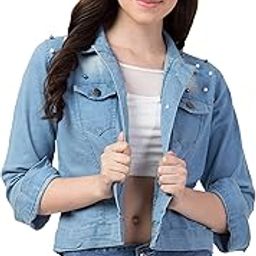 Women's Denim Blend Standard Length Regular Jacket-image-2