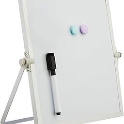 Amazon Brand - Solimo Mini Dry Erase Double-Sided White Board with 360° Rotating Adjustable Stand | Aluminium Frame | Accessories Included | Portable (25 x 25 cm)-13