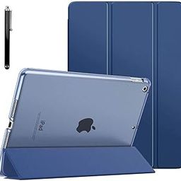 ProElite Faux Leather Smart Flip Case Cover for Apple iPad 10.2" 9th Gen (2021) / 8th Gen / 7th Gen with Stylus Pen, Dark Blue-image-76