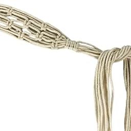 Vintage Macrame Beige Belt - Boho Tie-Up Crochet Belt with Hippie Fringe for Women, Perfect Festival Accessory-image-18