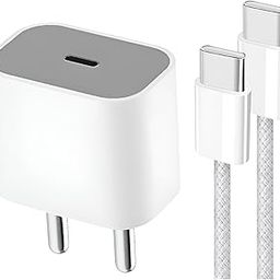 20W Original Type-C Super Fast Adapter with 3.3 FT Braided Cable for iPhone 16/16Plus/16Pro/16Promax/15/15Plus/15Pro/15/Promax/iPad/MacBook (6 Months Warranty) Support 15Watt Quick Charge, White-image-79