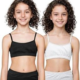 Adira | Starter Bra for Girls 13-14 Years | Flat Padding for Nipple Coverage | Comfortable Strecthy Cotton | Comfy-Breathable Beginners Bra & Super Soft Material | Pack of 2-image-5
