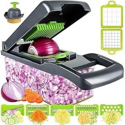 PLANETPUNS 14 in 1 Multipurpose Chopper, Fruits & Vegetable Cutters, Grater Peeler Chipser, Unbreakable Food Grade Body, Chopper for Kitchen-PK-913-22