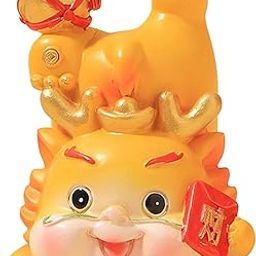 ARTISOUL® Resin Chinese Dragon Statue Cute Crafts Creative for Bookshelf Home Entryway Style B | Home Decor | Figurines-image-6