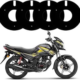 Asryd Bike Wheel Cover for 18 inch Wheel for Honda SP 125 & All Universal Bike 4Pcs Set (Acrylic) Black-image-6