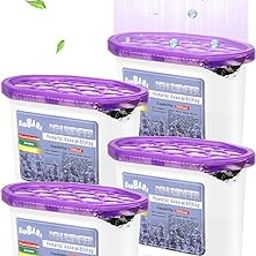 Homarket 4PCS Moisture Absorbers With Lavender Scent,Portable Closet Dehumidifier, Odor Eliminator Absorber Bucket,Humidity Absorber,Cleaner Air Dehumidifier for Closet,Kitchen,Bathrooms-image-32