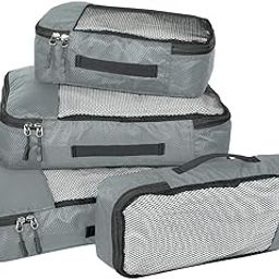 KEMENDRA 4 Set Packing Cubes for Suitcases, Bag Organizers for Carry on Luggage, Suitcase Organizer Bags Set for Travel Essentials Travel Accessories (GREY)-image-72