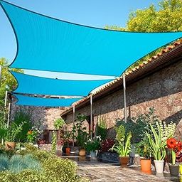 ShadeMart 8' x 14' Turquoise Sun Shade Sail Rectangle Canopy Fabric Cloth Screen SMSL, Water and Air Permeable & UV Resistant, Heavy Duty, Carport Patio Outdoor - (We Customize Size)-image-26