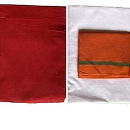 Cotton Kurta-Dhoti-Gamcha Set for Pandit, Men, Traditional, Ethnic Wear with Dhoti (Set of 3, Red Kurta)-picture-36