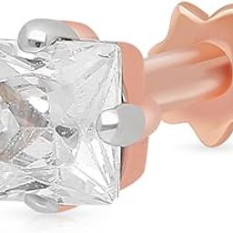 Rose Gold Nose Pin for Women 18 k | 18k BIS Hallmark (750) Nose Stud for Women and Girls with Piercing-image-86