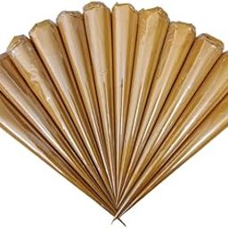 RIA Studio Colorful Ceramic Liquid Paste Cones for Arts & Crafts Material, Lippan Art and Decorative Purposes, Pack of 12 Cones (Golden)-image-3