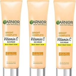 Garnier Bright Complete Vitamin C Matte Full Coverage Bb Cream For All Skin Types With Spf 24/Pa+++, Uva/Uvb Protection 9G (Pack Of 3) (27G)-43