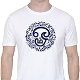 Om Leaves Men Half Sleeve Maroon Tamil Fashion T-Shirt-52