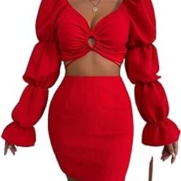 Red Dress for Women Mini Dress Above Knee/Mid-Thigh Length Full Sleeve Dress for Women & Girls, Size -S-image-5