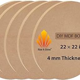 Rise n Shine MDF Board Cutouts - 22 Inch 4mm Thick Circle Boards Set Of 2 | MDF Board for Lippan Art, Resin, Mandala, Painting & Art and Craft | Premium Round Pine Wood Slices for Artists and Students-16