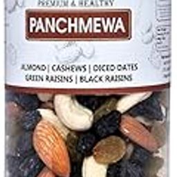 rawtreat Dry Fruits mix panchmewa | Almond | Cashew | dried dates | blacks risin | 450 g reusable jar | Ready to eat-image-7