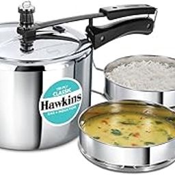 Hawkins Classic 5 Litre Tri-Ply Pressure Cooker with Separator, Triply Stainless Steel Inner Lid Cooker, Silver (SSTCL51)-image-75