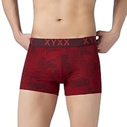 Men's Matrix Super Combed Cotton Blend Geometric Antimicrobial Trunks with No Marks Waistband-image-68