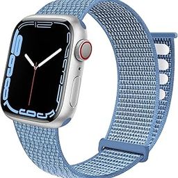 VEMIGON Soft And Breathable Sport Nylon Loop Strap Compatible with Apple Watch Bands 38mm 40mm 41mm 42mm 44mm 45mm 46mm 49mm, Adjustable Velcro Straps for iWatch Series 10/9/8/7/6/SE/5/4/3/2/1 Ultra-26
