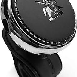 Universal Steering Wheel Spinner Knob | Auxiliary | Booster | Aid | Control | Handle | Car Steering Wheel Strengthener | Auto Spinner Knob Leather Black Color-11
