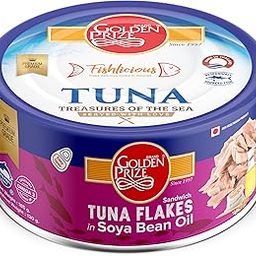 Golden prize Tuna Sandwich Flakes In Soyabean Oil, 185 g (Pack of 1)-image-45