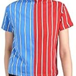 Womens Half Sleeve Multicolor Top(D Blue&Red,XL)-image-39