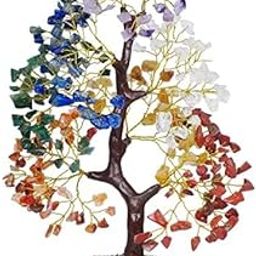 ALI SHIPPING Chakra Healing Crystal Tree with Colorful Gemstone Leaves for Energy Balancing, Spiritual Wellness-18