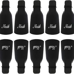 HEAVENGLOW 10x ABS PVC Nail Art Soak Off Clip Cap Gel Polish Remover Wrap Tool Black-picture-23