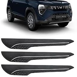 AOSIS-Car Bumper Protector/Bumper Guard for Mahindra XUV 3XO with Single Chrome Stripe (4-Pcs)-image-7