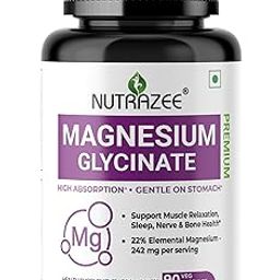 Nutrazee Magnesium Glycinate Supplement Chelated High Absorption for Muscle Recovery, Sleep & Nerve Health, for Men & Women, 90 Capsules-image-71
