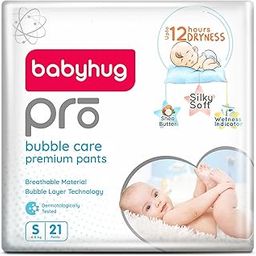 Baby Hug Pro Bubble Care Premium Pant Style Diapers Small (S) Size - 21 Pieces-19