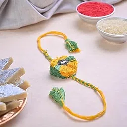 UGAOO Plantable Seed Rakhi with Cucumber & Chulai Seeds | Hand-crafted | Eco-friendly Rakhi | Includes Roli & Chawal-picture-8