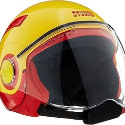 Studds NANO Open Face Helmet (Red and Yellow, S)-picture-27