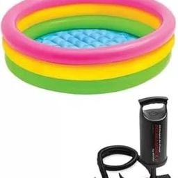 AASHRIT Water Pool for Kids Swimming Pool Baby Bath Tub Inflatable Pool with Air Pump (Multi Color) (34 inch,3feet)-5