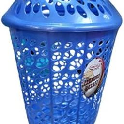 Highway Classic Plastic Laundry Basket with Lid - Durable, 50L Capacity (Multi)-image-19