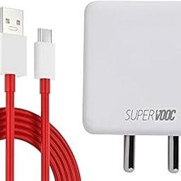 80W Fast Charger with USB to C-Type Cable Combo | Compatible with OnePlus, Realme, Oppo, Redmi, Nothing, Samsung, Pixel & Other Phones | C Type Fast Charger Supports Dash,Warp, Vooc, SuperVooc-13