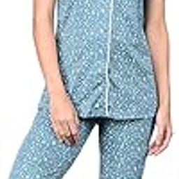 Missy Women's Combed Cotton Shirt Pyjama Night Suit-image-14