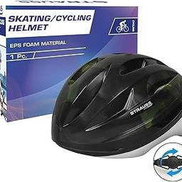 Strauss Adjustable Cycling Helmet , ELITE | Light Weight with Superior Ventilation | Mountain, Road Bike & Skating Helmet With Premium White EPS Foam Lining| Ideal for Adults and Kids|Size: Senior (Black and Green)-picture-18
