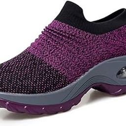 Women's Slip-On Walking Shoes Comfortable Loafers Casual Non-Slip Nursing Fashion Platform Sneakers-picture-25