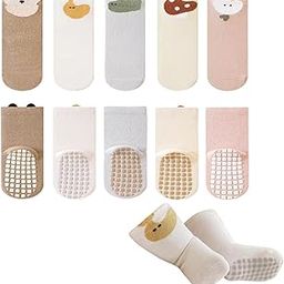 Cute and Colourful 100% Organic Cotton Non-Slip Baby Socks For Boys and Girls with Grippers (Pack of 5)-picture-21
