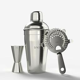 SAKI Stainless Steel Cocktail Shaker Set || Premium Cocktail Shaker Set with Strainer and Jigger || Perfect for Home Parties || Gifting-22