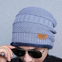 Winter Thermal Knitted Heanie Hat and Circle Scarf Set Warm Snood Suit for Indoor and Outdoor Activities-28
